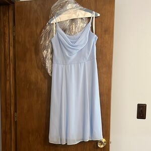 David’s Bridal Light Blue Sleeveless Dress